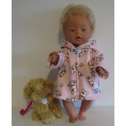 winterjas roze hond baby born 43cm