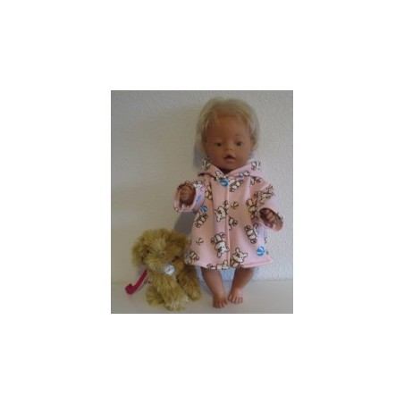 winterjas roze hond baby born 43cm