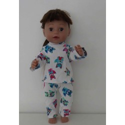 tricot pyjama vossen baby born 43cm