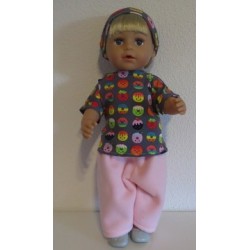 complete set roze met grijs baby born 43cm
