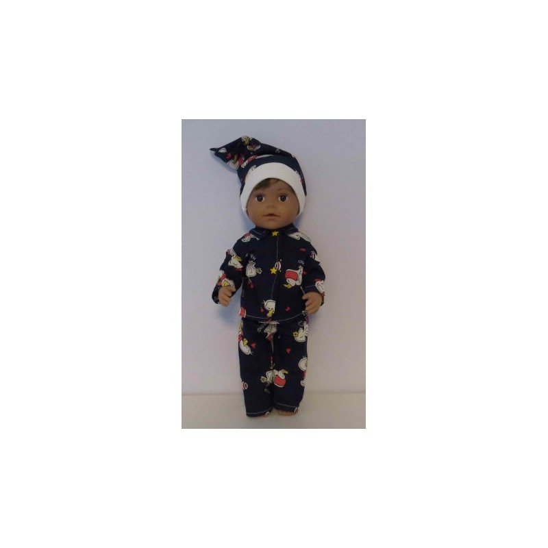 pyjama blauw eend baby born 43cm