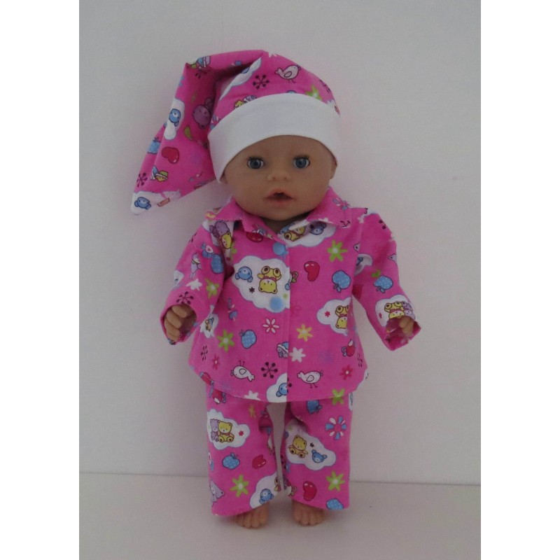 pyjama roze beren baby born 43cm