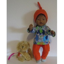 tricot pyjama olifanten baby born 43cm