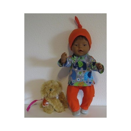 tricot pyjama olifanten baby born 43cm
