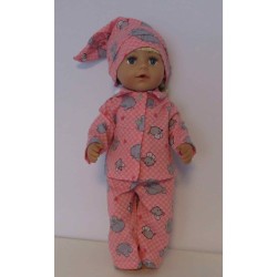 pyjama roze yoga muis baby born 43cm