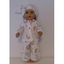 pyjama regenboog baby born 43cm