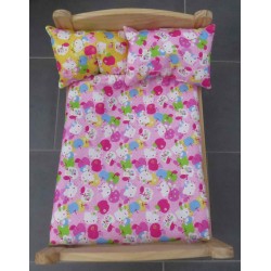 dekbed setje hello kitty geel met roze