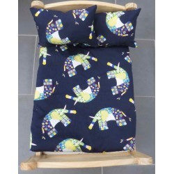dekbed setje donker blauw olifanten