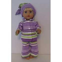 pyjama paars gestreept baby born 43cm