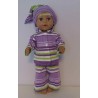 pyjama paars gestreept baby born 43cm