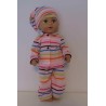 pyjama roze gestreept baby born 43cm