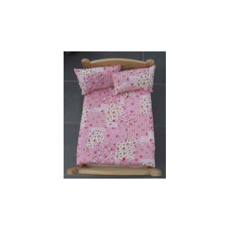 dekbed setje roze wit gebloemd