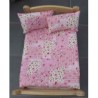 dekbed setje roze wit gebloemd