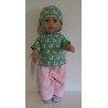 complete set roze met paard groen baby born 43cm