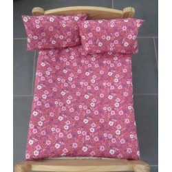 dekbed setje oud roze gebloemd