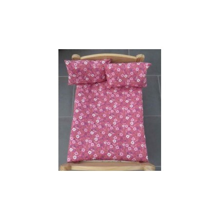 dekbed setje oud roze gebloemd