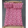 dekbed setje oud roze gebloemd