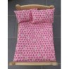 dekbed setje roze met bloemen en sleutels