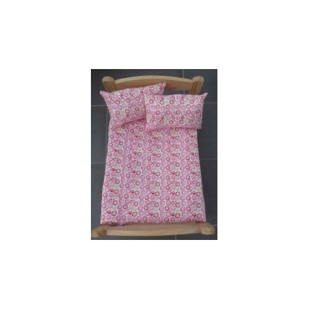 dekbed setje roze bloem
