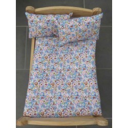 dekbed setje blauw gebloemd