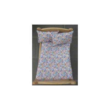 dekbed setje blauw gebloemd
