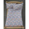 dekbed setje blauw gebloemd