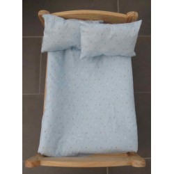 dekbed setje blauwe hartjes