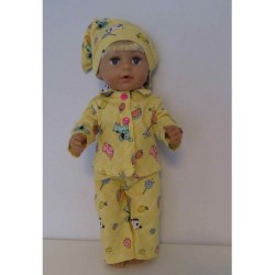 pyjama geel eenhoorn baby born 43cm