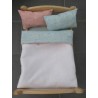 lux dekbed setje oud roze mint