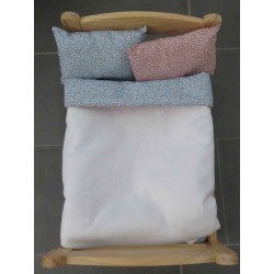 lux dekbed setje blauw met oud roze