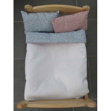 lux dekbed setje blauw met oud roze