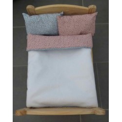 lux dekbed setje blauw met oud roze