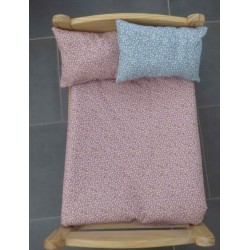 lux dekbed setje midden blauw met oud roze