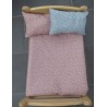 lux dekbed setje midden blauw met oud roze