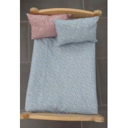 lux dekbed setje midden blauw met oud roze