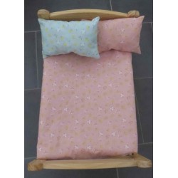 lux dekbed setje oud roze met mint
