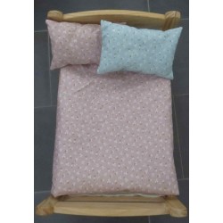 lux dekbed setje oud roze met blauw