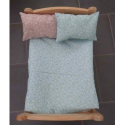 lux dekbed setje oud roze met blauw