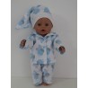 pyjamablauw olifanten  baby born 43cm