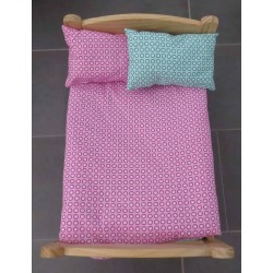 lux dekbed setje midden roze met mint