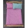 lux dekbed setje midden roze met mint