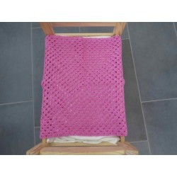 gehaakte deken roze glimmend