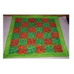 quilt oranje met groen