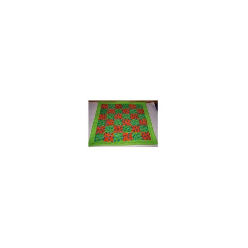 quilt oranje met groen