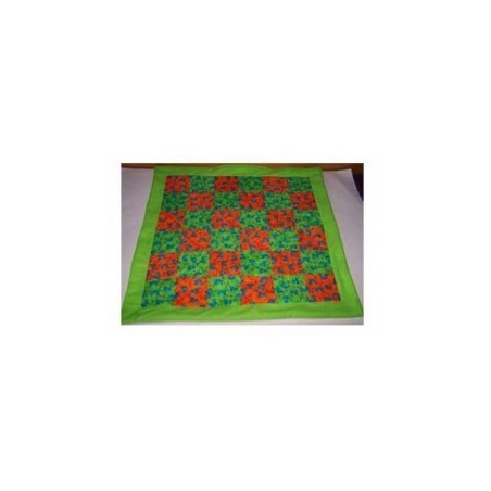 quilt oranje met groen