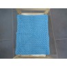 gehaakte deken blauw glimmend
