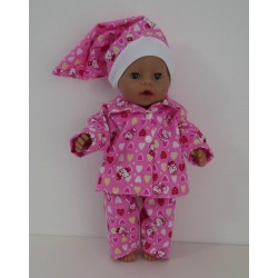 pyjama hello kitty  roze baby born 43cm