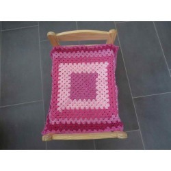 gehaakte deken met roze