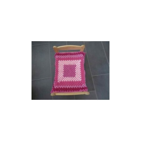 gehaakte deken met roze