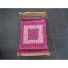 gehaakte deken met roze